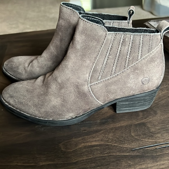 Born all leather gray ankle boot - Picture 2 of 7